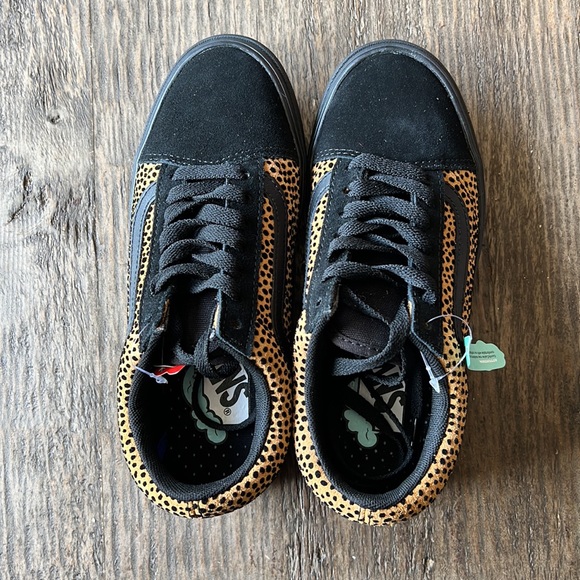 Vans Old Skool Comfycush. Mini Cheetah print. Black & camel tan. Women’s 6. NIB - Picture 3 of 16